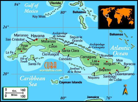 Mapa de Cuba