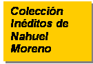 Colecci&oacute;n In&eacute;ditos de Nahuel Moreno